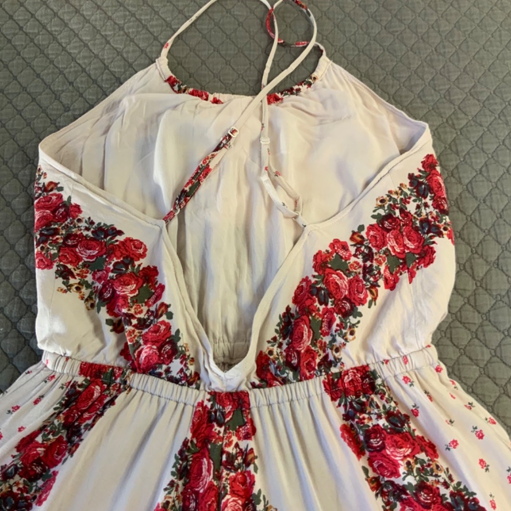 Free People Backless Floral Mini-Dress - Picture 4 of 9